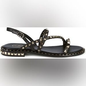 Ash Peace Studded Slingback Leather Sandals 38